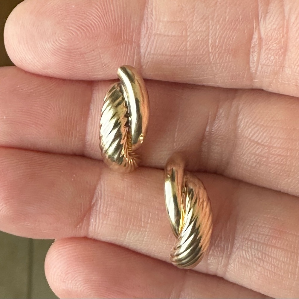 14k Solid Gold Earrings - Picture 2 of 14